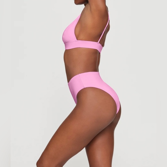 Skims Swim Plunge Bikini Top Sz M in Light Pink - Picture 3 of 6